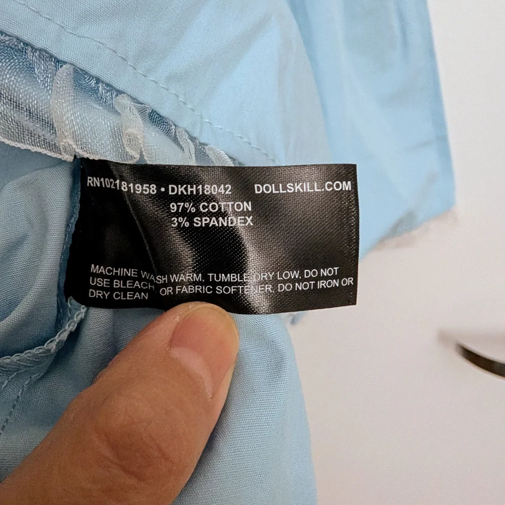 Dolls Kill Lt. Blue The Shining Dress XS NWT - Picture 4 of 4